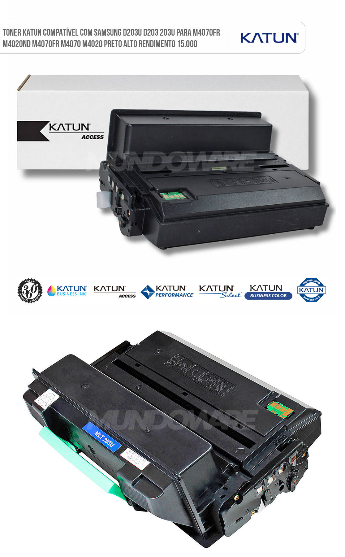 Toner Katun Compatível com Samsung D203U D203 203U para M4070fr M4020nd M4070fr M4070 M4020 Preto Alto Rendimento 15.000 Cartucho de Toner Katun Compatível com Samsung D203U D203 203U para M4070fr M4020nd M4070fr M4070 M4020 Preto Alto Rendimento 15.000