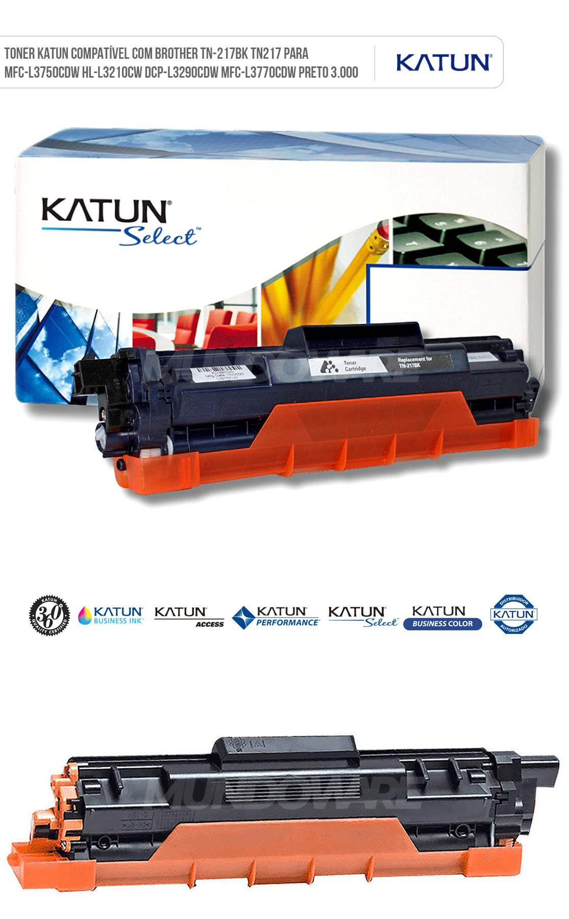 Toner Katun Compatível com Brother TN-217BK TN217 para MFC-L3750cdw HL-L3210cw DCP-L3290cdw MFC-L3770cdw Preto 3.000 Cartucho de Toner Katun Compatível com Brother TN-217BK TN217 para MFC-L3750cdw HL-L3210cw DCP-L3290cdw MFC-L3770cdw Preto 3.000