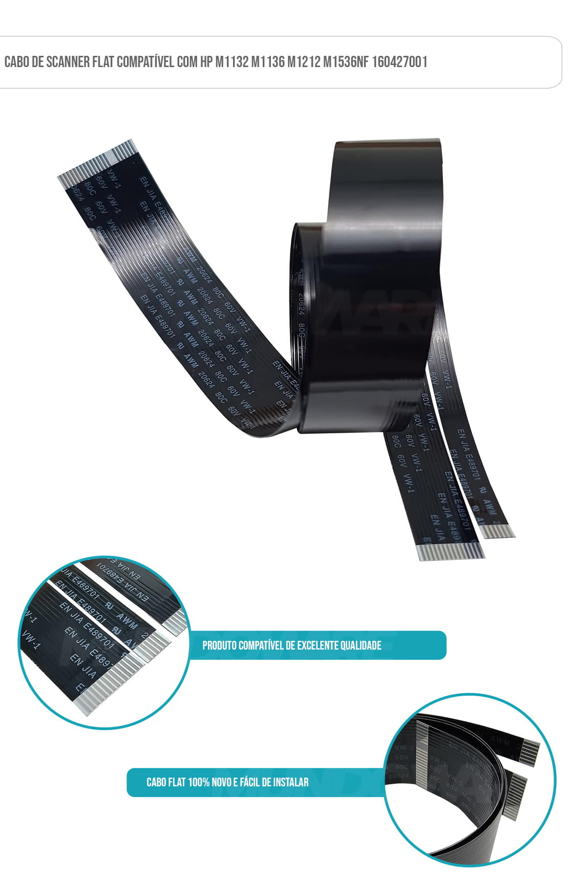 Cabo de Scanner Flat Compatível Com HP M1132 M1136 M1212 M1536NF 160427001 Cabo de Scanner Flat Compatível Com HP M1132 M1136 M1212 M1536NF 160427001
