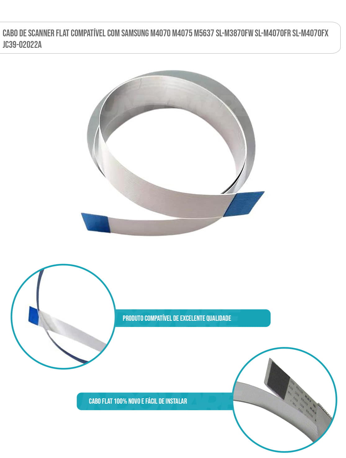 Cabo de Scanner Flat Compatível Com Samsung M4070 M4075 M5637 SL-M3870FW SL-M4070FR SL-M4070FX JC39-02022A Cabo de Scanner Flat Compatível Com Samsung M4070 M4075 M5637 SL-M3870FW SL-M4070FR SL-M4070FX JC39-02022A