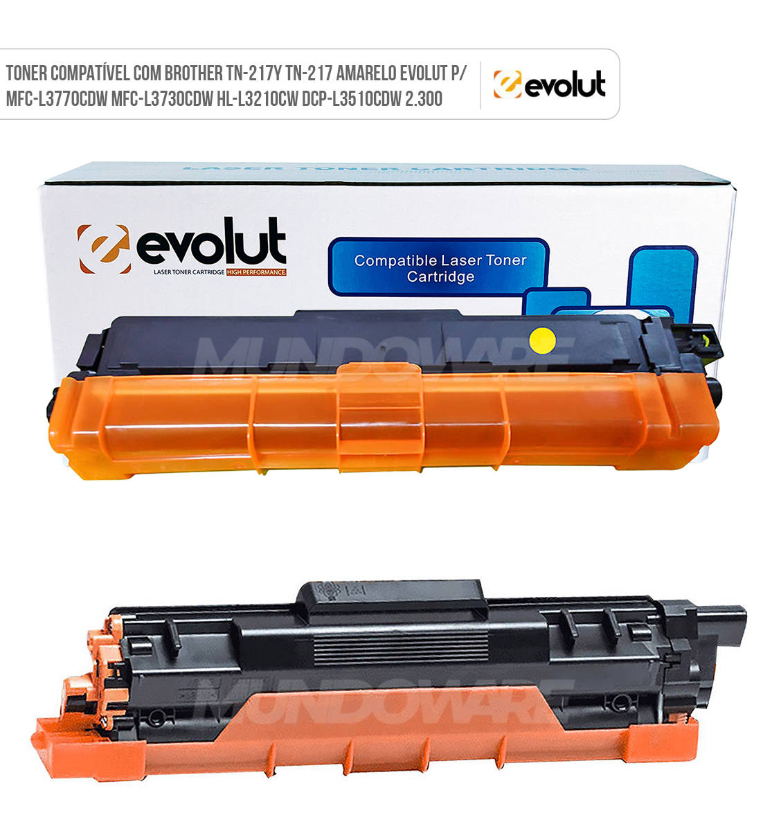 Cartucho de Toner Compatível com Brother TN-217Y TN-217 Amarelo Evolut para MFC-L3770cdw MFC-L3730cdw HL-L3210cw DCP-L3510cdw 2.300 Toner Compatível com Brother TN-217Y TN-217 Amarelo Evolut para MFC-L3770cdw MFC-L3730cdw HL-L3210cw DCP-L3510cdw 2.300
