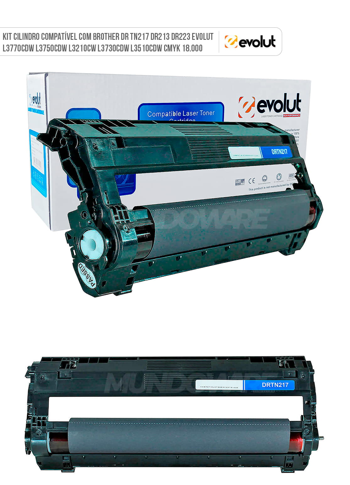Kit Cilindro Compatível com Brother DR TN217 DR213 DR223 Evolut