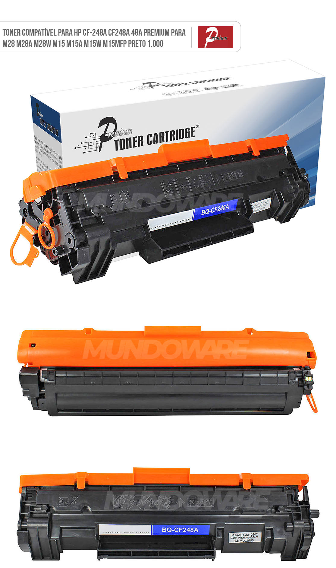 Toner Compatível com HP CF248A 48A CF-248 Preto para M28 M28a M28w 28 M15 M15a M15w 15 Premium 1.000 Cartucho de Toner Compatível com HP CF248A 48A CF-248 Preto para M28 M28a M28w 28 M15 M15a M15w 15 Premium 1.000