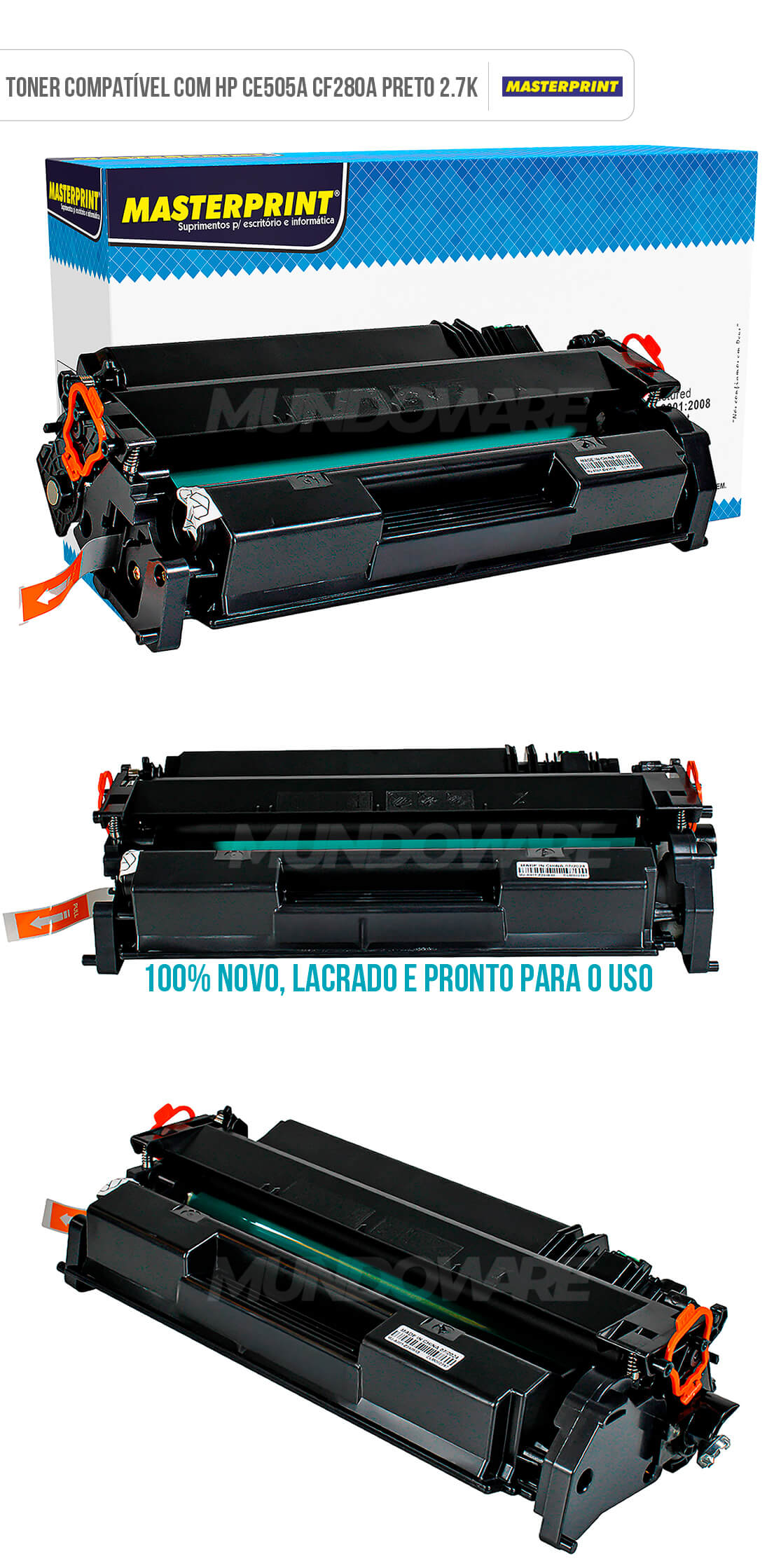 Toner Compatível com HP 05A 80A Masterprint para M425 M401 P2035 P2055 M425dn P2035n M401dw P2055dn M425dw Preto 2.700 Cartucho de Toner Compatível com HP 05A 80A Masterprint para M425 M401 P2035 P2055 M425dn P2035n M401dw P2055dn M425dw Preto 2.700