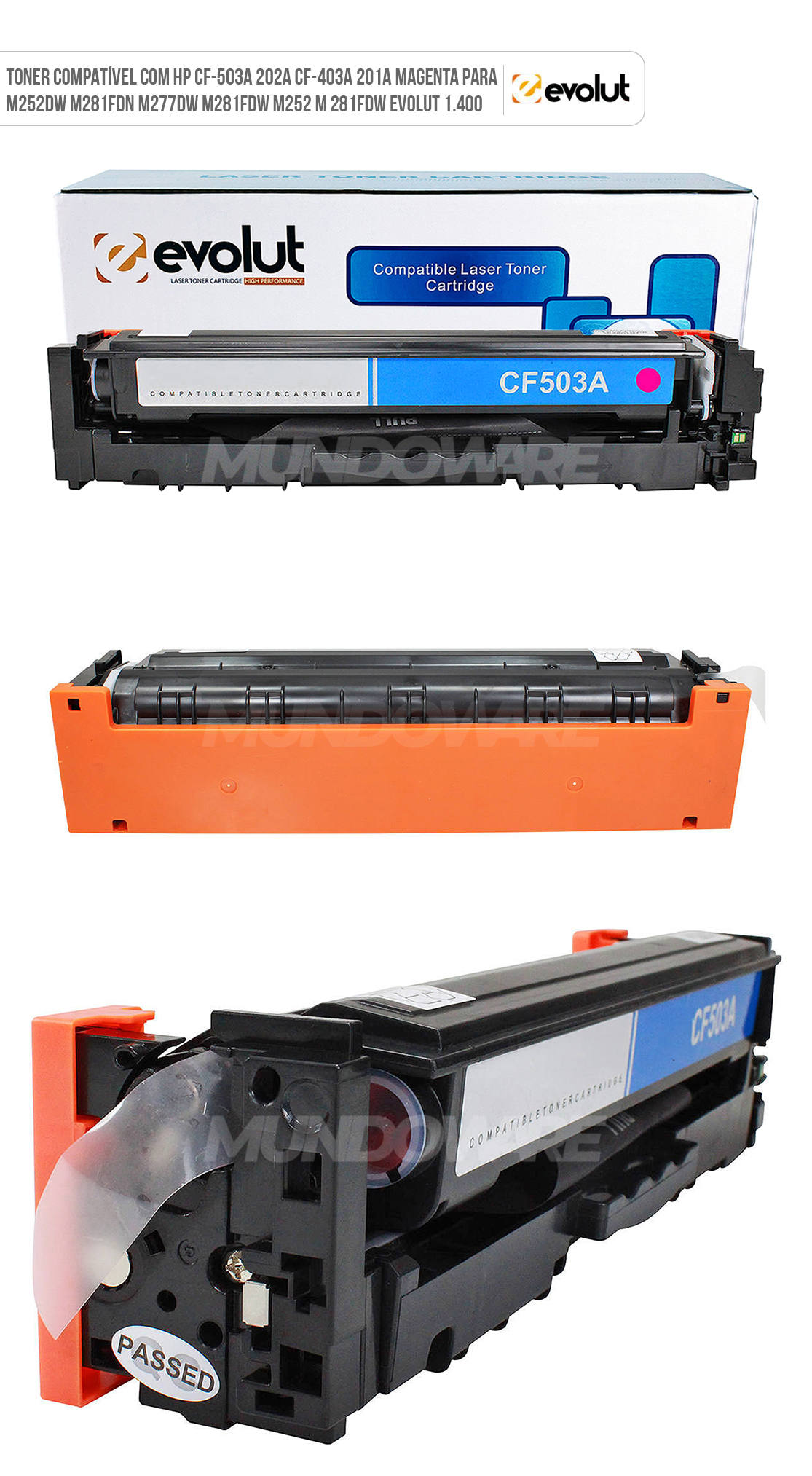 Cartucho de Toner Compatível com HP CF-503A 202A CF-403A 201A Magenta para M252dw M281fdn M277dw M281fdw M252 M 281fdw Evolut 1.400 Toner Compatível com HP CF-503A 202A CF-403A 201A Magenta para M252dw M281fdn M277dw M281fdw M252 M 281fdw Evolut 1.400