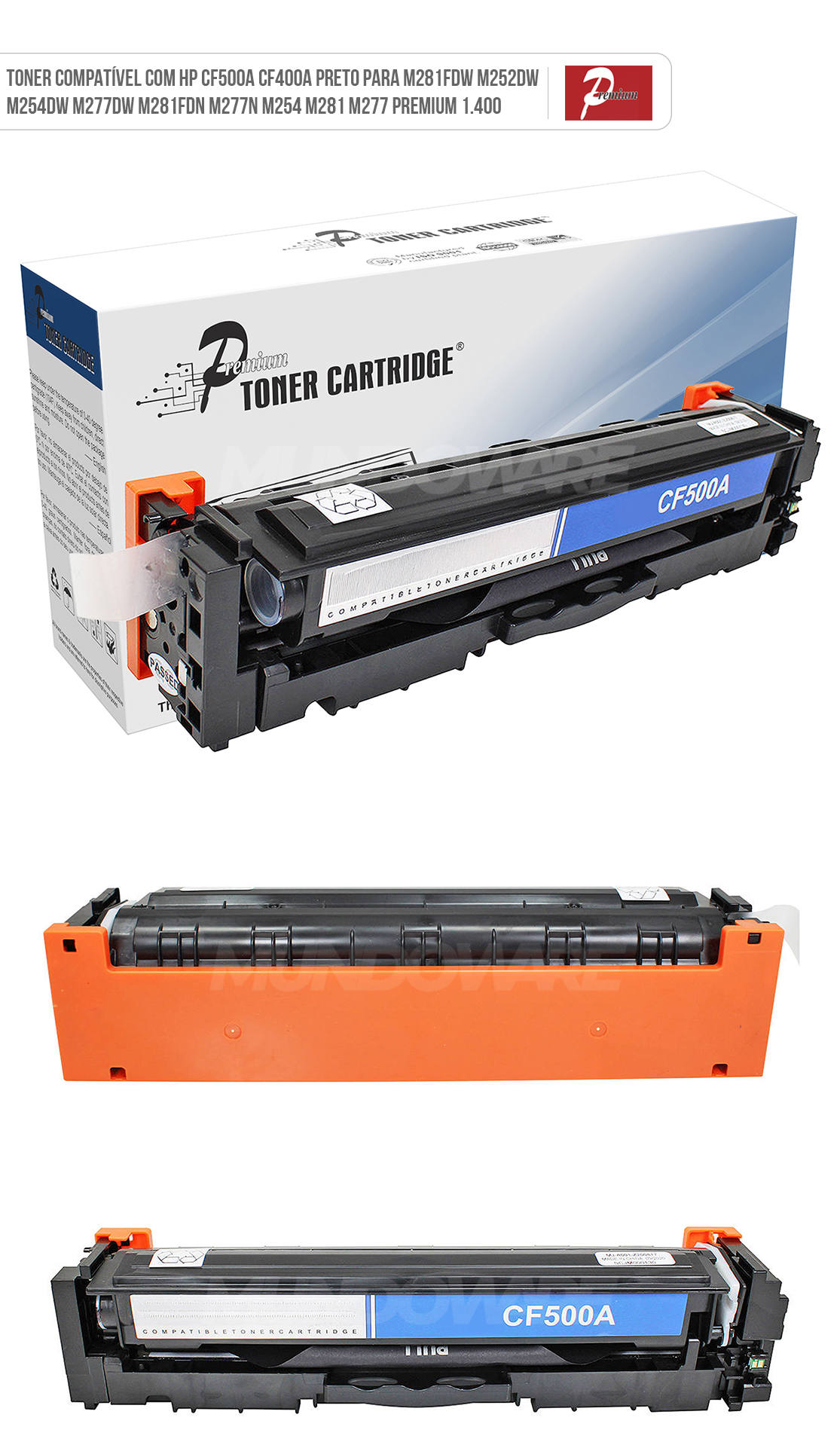 Cartucho de Toner Compatível com HP CF500A CF400A Preto para M281fdw M252dw M254dw M277dw M281fdn M277n M254 M281 M277 Premium 1.400 Toner Compatível com HP CF500A CF400A Preto para M281fdw M252dw M254dw M277dw M281fdn M277n M254 M281 M277 Premium 1.400