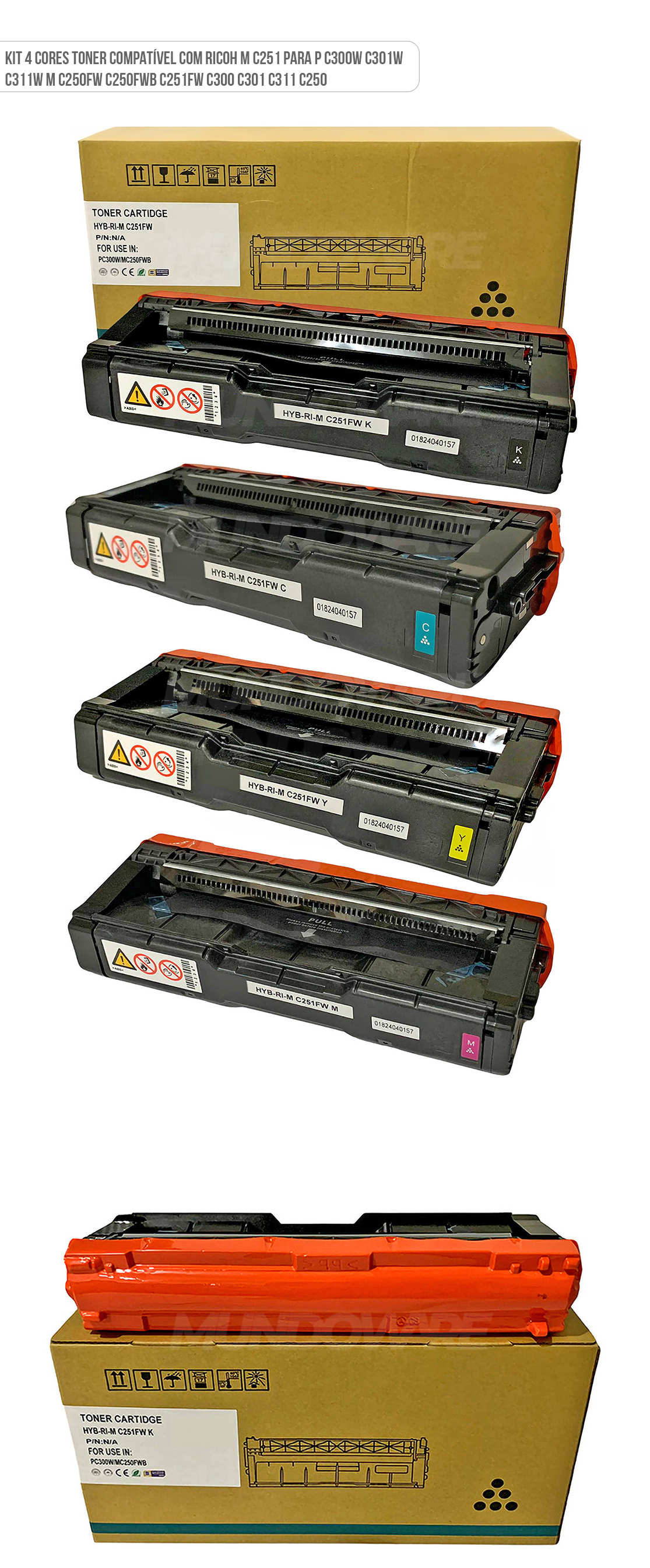 Kit Colorido Toner Compatível com Ricoh C301W MC250H para P C300w P C301w P C311w M C250fw M C250fwb M C251fw P C301 P C311 M C251 Kit 4 Cores Toner Compatível com Ricoh C301W MC250H para PC300w PC301w PC311w MC250fw MC250fwb MC251fw PC301 PC311 MC251